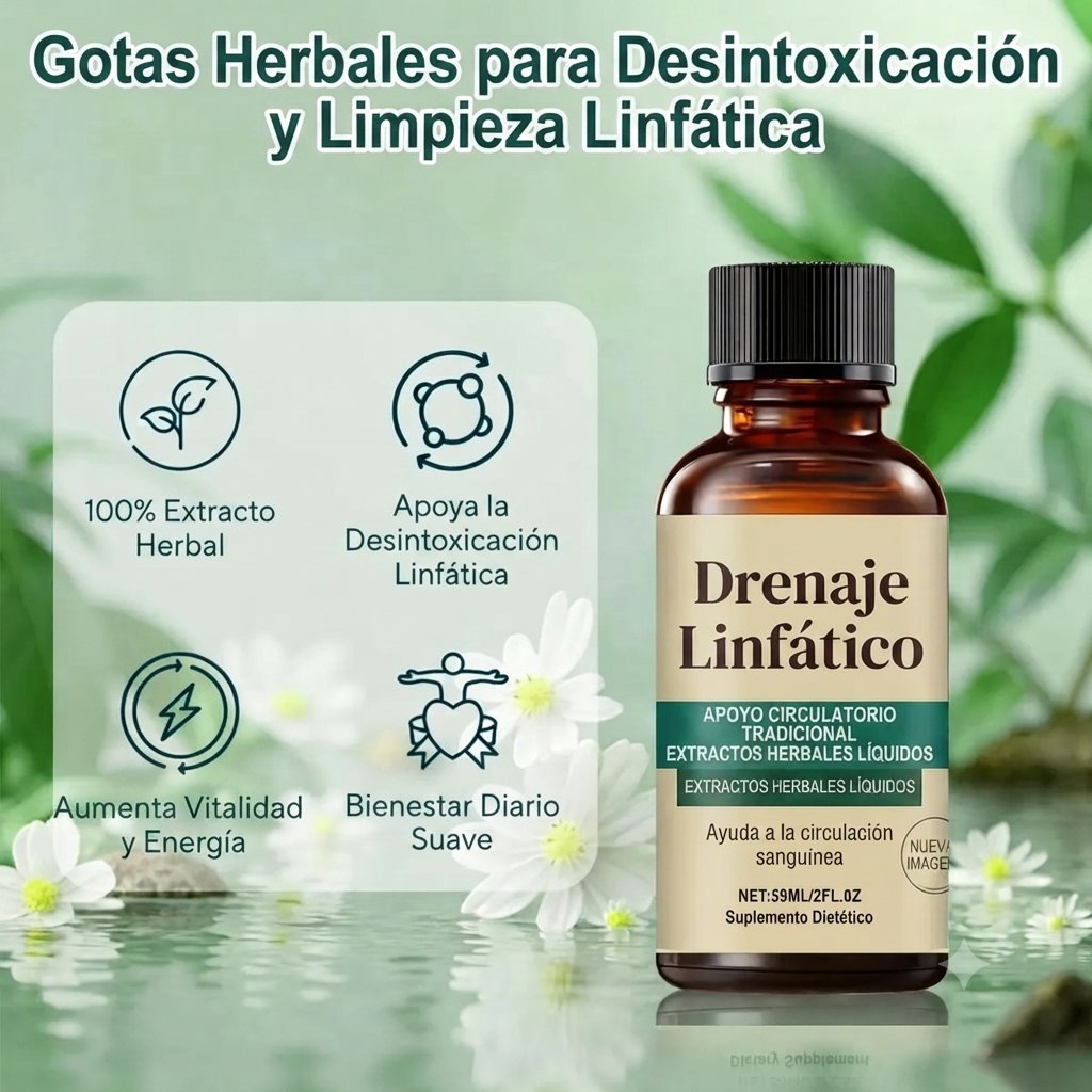 Cuatro extractos botánicos de Lymphatic Drainage