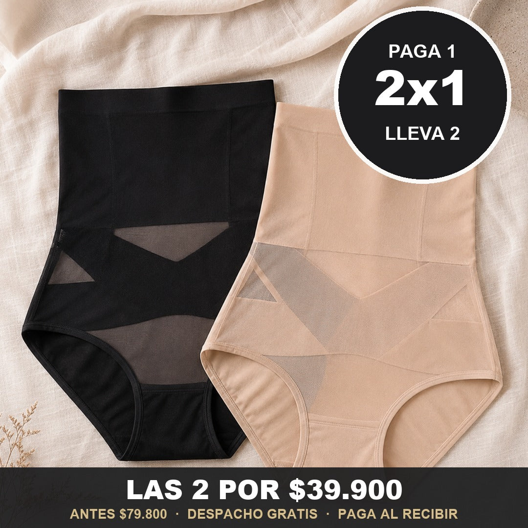 Combo de dos fajas: negra y beige