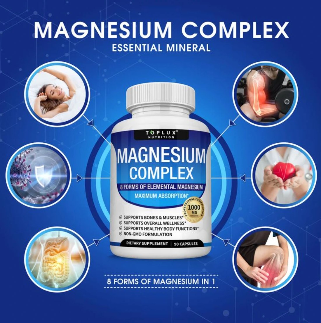 8 formas de magnesio en una sola cápsula
