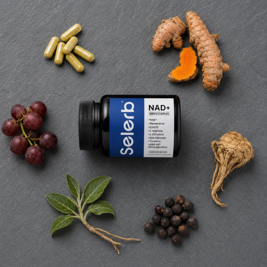 Cúrcuma, maca, ashwagandha, resveratrol y saw palmetto
