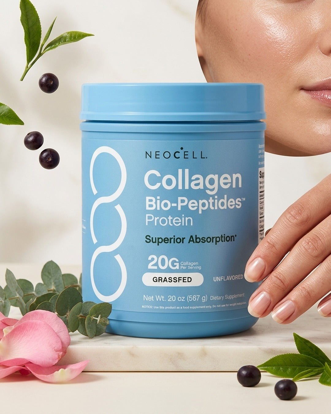 Colágeno para piel, cabello y uñas