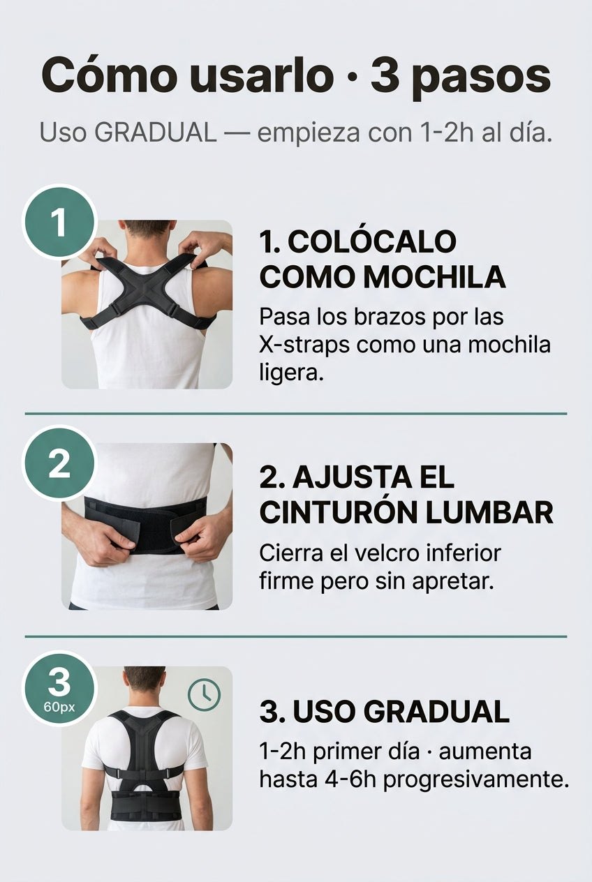 Cómo ponerse el corrector paso a paso